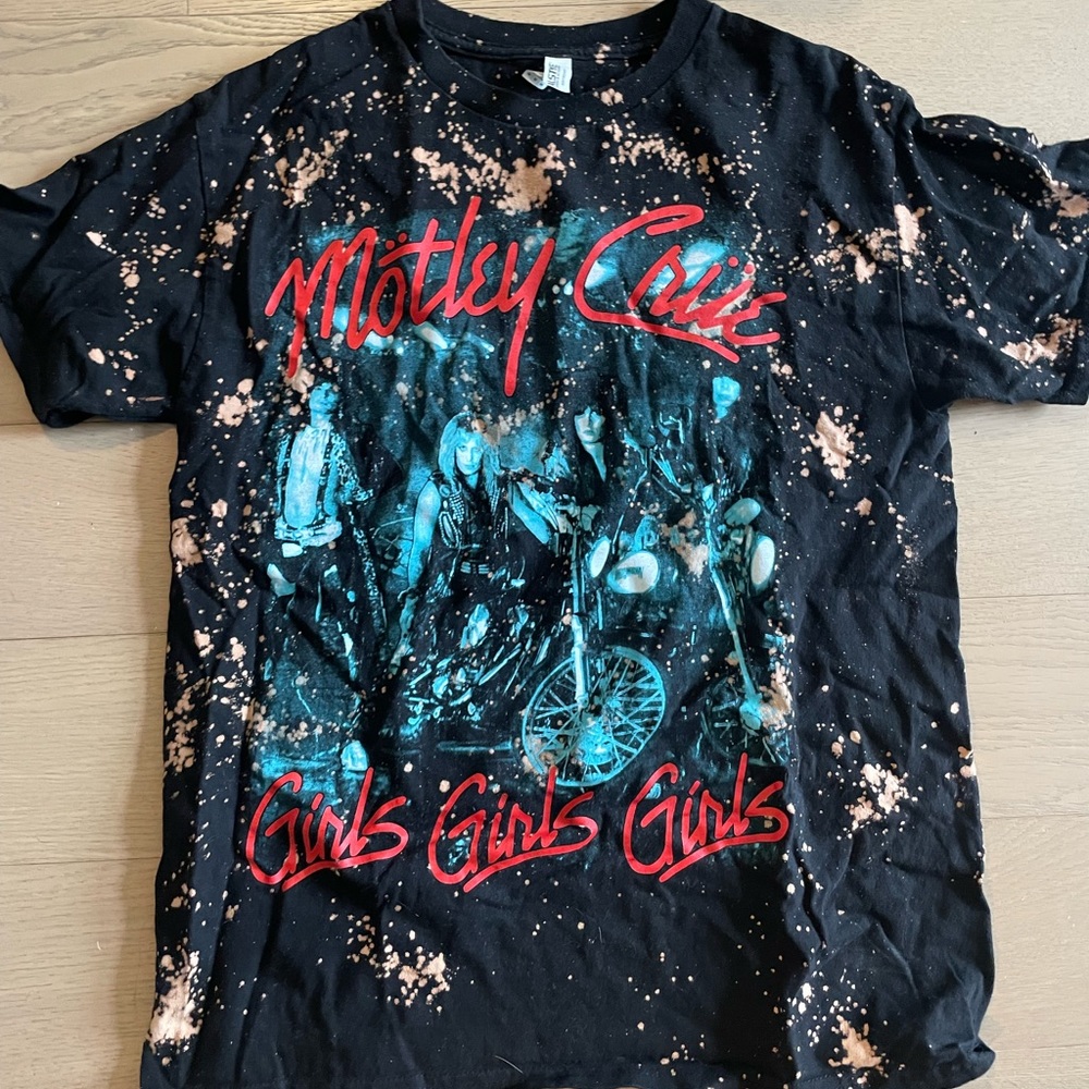 Motley Crue Bleached Band Graphic Tee
